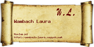 Wambach Laura névjegykártya